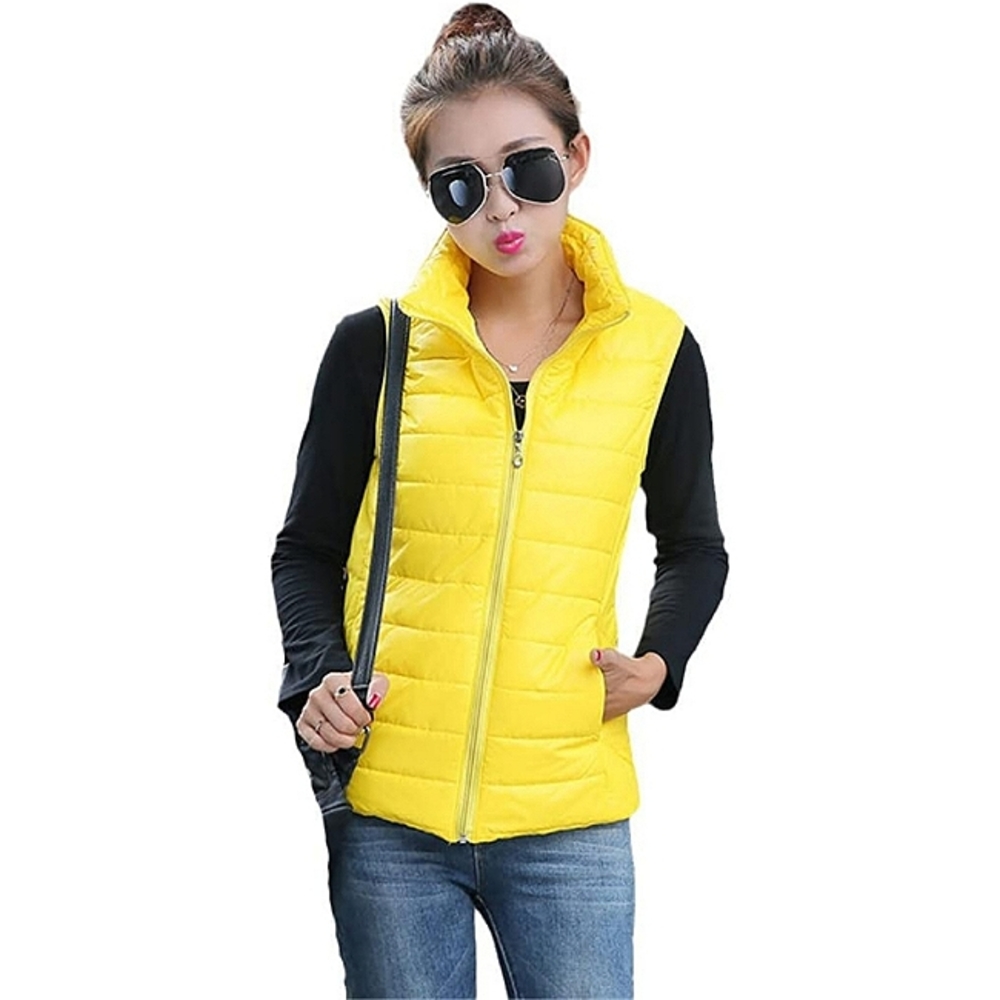 Rei CoOp Yellow Puffer Packable Vest Size Small Gem